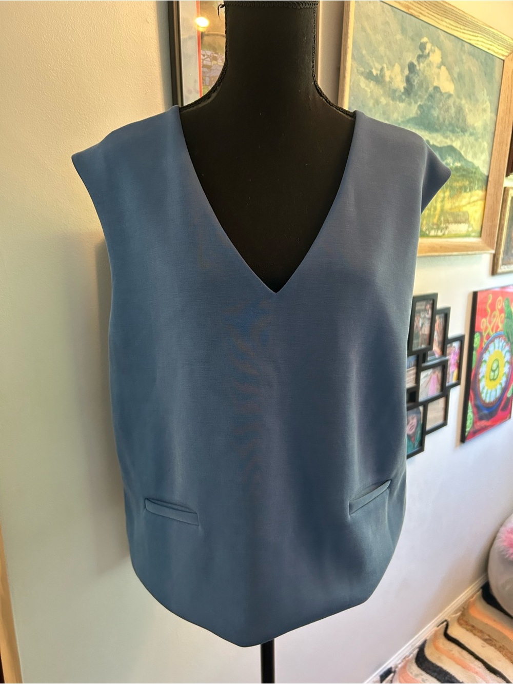a new day Blue V-Neck Sleeveless Camisole